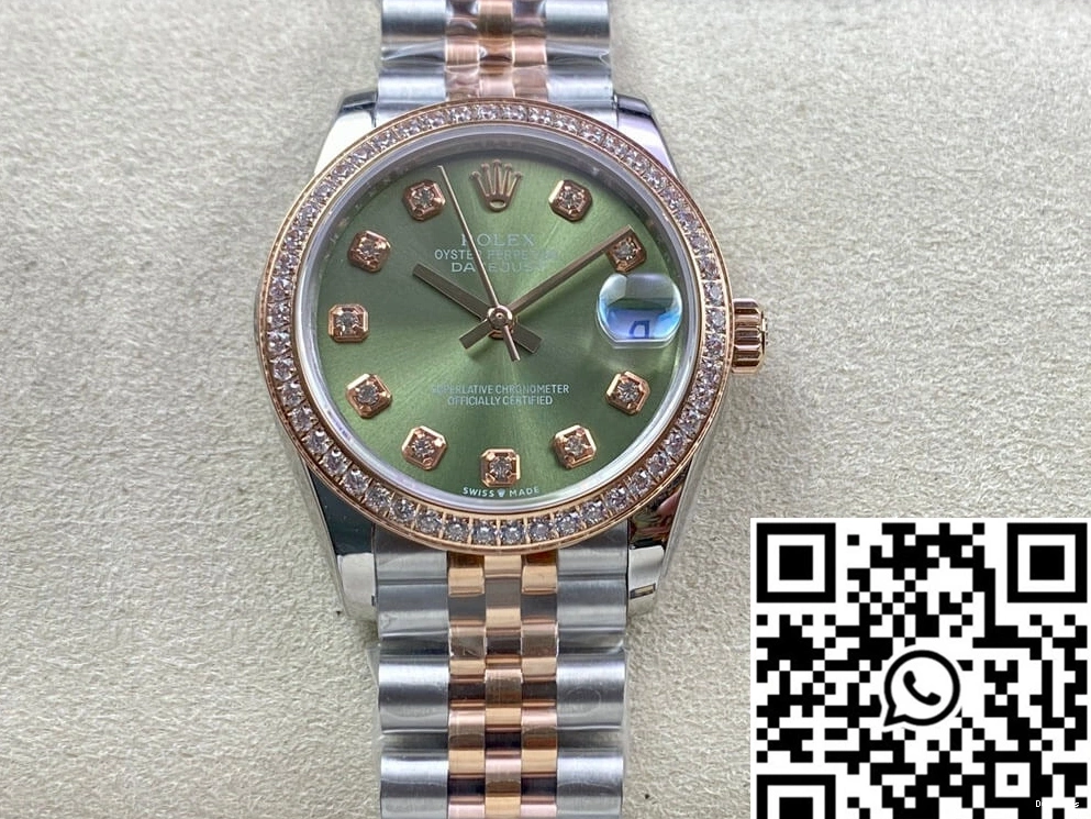 Dial EW Green Datejust Factory Rolex Diamond-set 31MM 0206